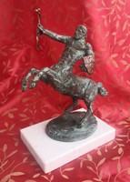 Attila Boros: centaur. Exhibited bronze sculpture. Flawless!