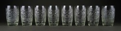 1M125 Régi csiszoltüveg pohár készlet 8 darab