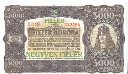 Magyarország 5000 korona / 40 fillér REPLIKA 1923 UNC
