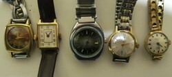 Eladók Retró Mechanikus karórák ! 5 db női karóra HIBÁTLANOK ! (Egyben, gyüjtőknek) !