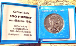 100 Forint 1983 Czóbel Béla MNB tok BU UNC
