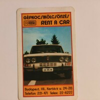 Fővárosi Taxi Vállalat kártyanaptár 1976
