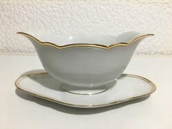 Schirnding bavaria german porcelain sauce serving bowl with pouring golden edge