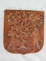 Ceramic wall decoration Adam and Eve