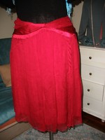 100% Silk skirt, cherry red