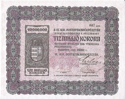 Magyarország 10000000 korona  REPLIKA 1921 UNC
