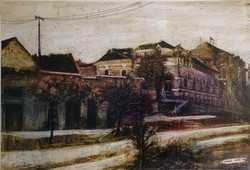 Cityscape by Noémi Tavaszy (1927-2018).