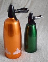 Retro soda siphon 2 pieces, 1 liter and 2 liters