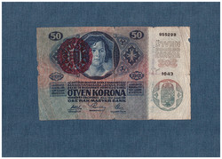 50 Korona 1914 Hungary with stamp g