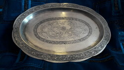 Silver-plated oval tray for Marafer users (m3412)