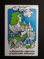 Kártyanaptár 1974 - A füstszűrős cigaretta jó közérzetét biztosítja felirattal - Retró naptár