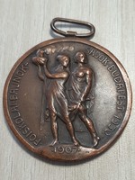 College championships Budapest 1930 championship medal Sződy 1925 marked with signature