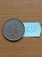England English 2 pence 2001 ii. Elizabeth 730