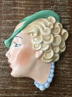 Royal dux art deco female mask.