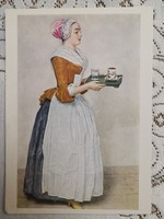 Jean-Etienne Liotard/A csokoládés leány/postatiszta képeslap