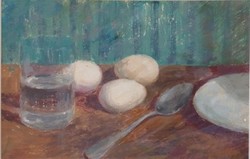 ZILAHY GYÖRGY (1929-1966) Csendélet tojással