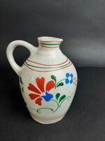 Old Kispest granite jug, drink spout, flower motif /447/