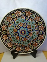 Mozaik motívumos asztali, fali dísztányér Törökországból ritkaság a vitrinedbe.