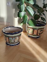 Glazed ceramic large bowl set, 2 pieces