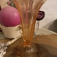 Régi- art deco  - Rózsaszín talpas váza