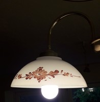 Olasz, kézzel festett üveg lámpabúra