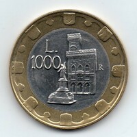 San Marino 1000 Lira, 1997R, bimetál