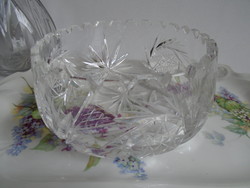 Engraved crystal bowl, centerpiece, offering.