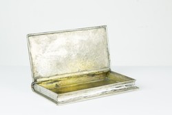Art deco silver-plated cigar box