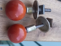 2 retro vinyl drawer knobs / handles