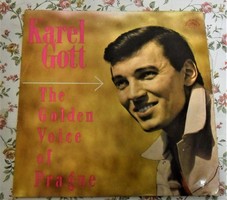 Retro karel gott - the golden voice of prague vinyl big record. 1966 edition.