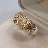14 K női arany gyűrű 3,56 g