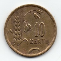 Litvánia 10 litván centu, 1925
