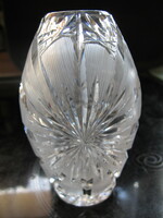 Metszett kristály kis váza