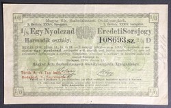 Magyar Királyi Osztálysorsjáték, 3. osztály, 1/8 sorsjegye. 1914