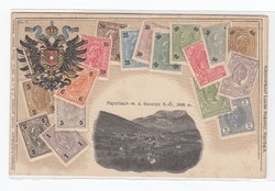 Payerbach  Alsó-Ausztriai képeslap, dombornyomott postatiszta