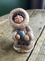 Old thun ceramic Eskimo figure