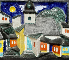 Árpád Csekovszky - Szentedre street view (ceramic)