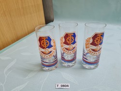 T0804 Vasas üveg poharak 3 db