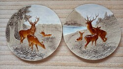 Schütz large deer hunter wall bowl in pairs