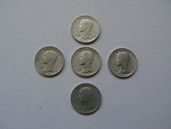 1 pc. 5 pennies, 1955. Mint defective, 4 pieces of 5 pielers 1956. Coin collection in one