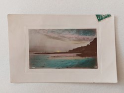 Old postcard postcard landscape sea