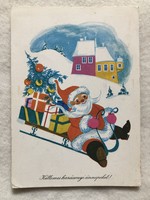Régi rajzos Karácsonyi képeslap  -  B. Lazetzky Stella rajz                          -5.