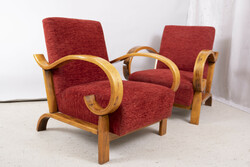 Art deco lichtig period-restored, patina armchairs