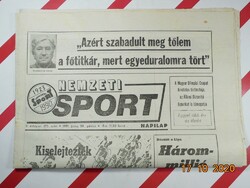 Régi retro újság napilap - Nemzeti Sport - 1991.06.28. -  Születésnapra ajándékba