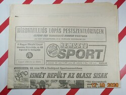 Régi retro újság napilap - Nemzeti Sport - 1991.06.20. -  Születésnapra ajándékba