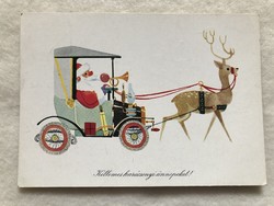 Régi rajzos Karácsonyi képeslap -  Szilas Győző  rajz                           -5.