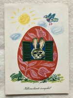 Old Easter picture postcard - drawing by Nándor Szilvásy -5.
