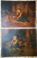 Nice antique 2 pictures, at least 100 years old, contemporary printing technique, you can choose