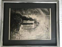 Antique drawing or etching 60x50