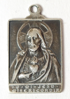 Antique Catholic silver pendant